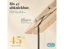 TOM Sonnenschirm 125x200 cm abknickbar UV-Schutz 50+ Beige Bild 3