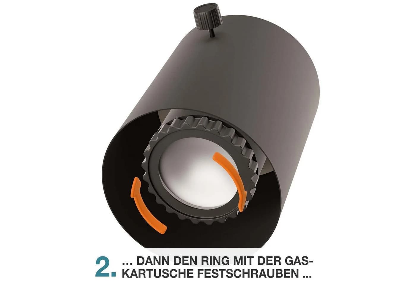 TOM Tischkamin Gas Schwarz mit 3x Kartuschen & Dekosteine - Bild 5