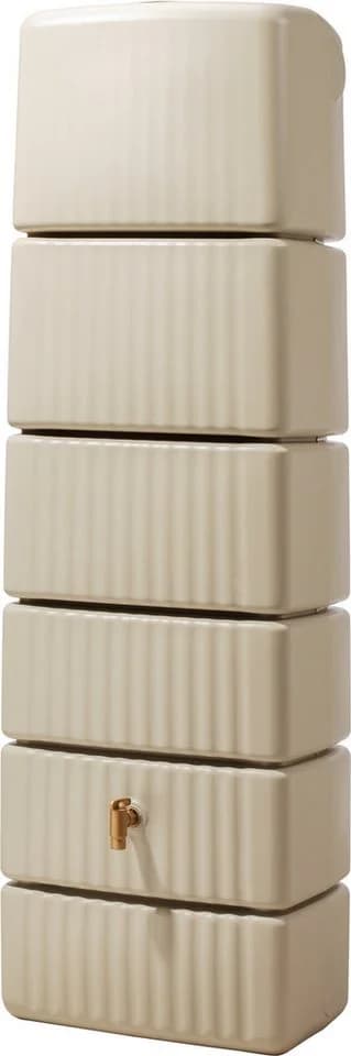4rain Regentonne SLIM 330L Wandtank Sandbeige