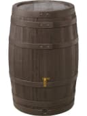 4rain Regentonne Vino 250 Liter dunkelbraun Holzfassoptik Bild 3