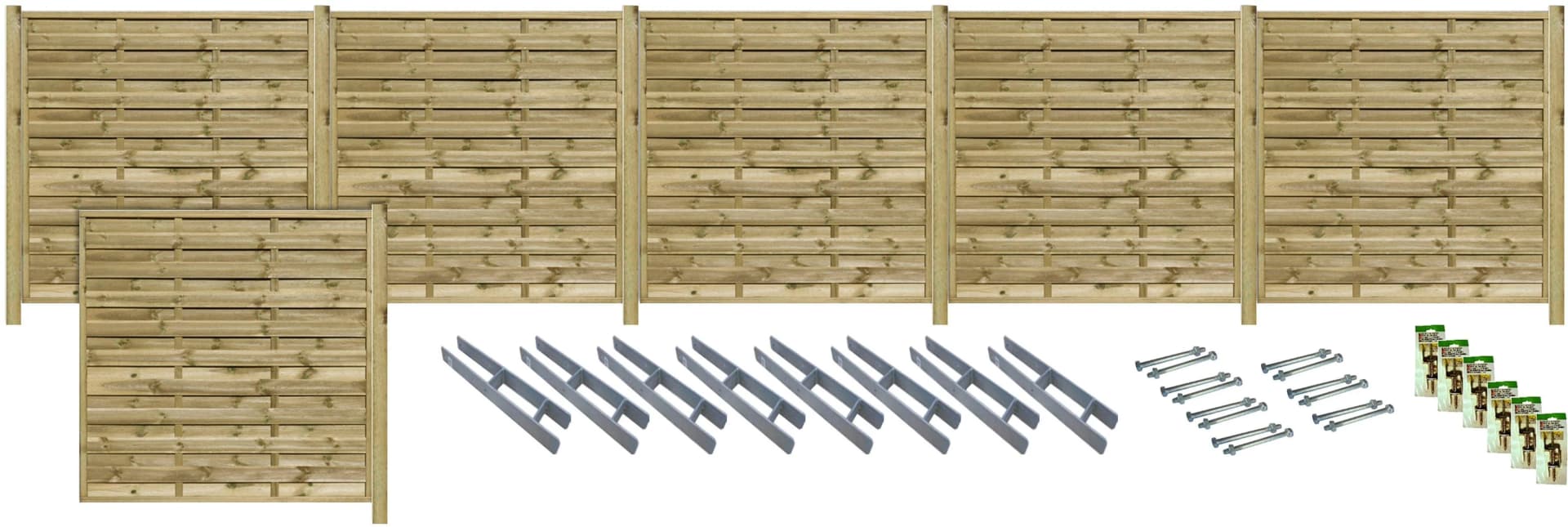 TETZNER & JENTZSCH Sichtschutzelement EDMONTON 4 Beige Massivholz