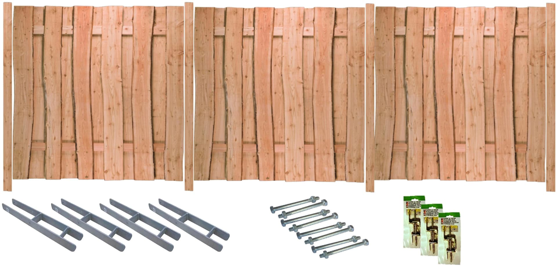 TETZNER & JENTZSCH Sichtschutzelement LAKEWOOD 1 Braun Massivholz Zaun