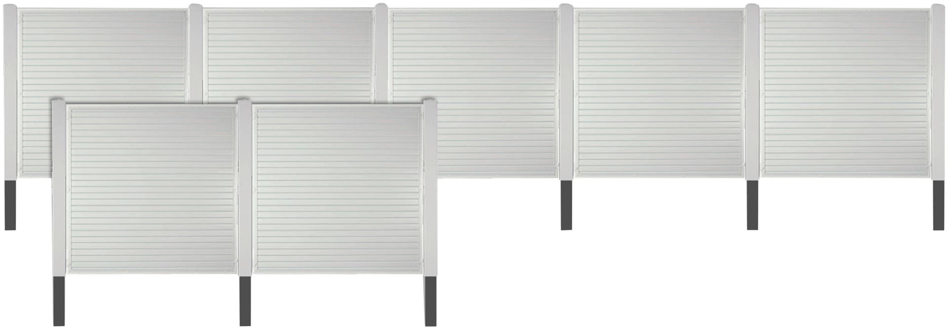 TETZNER & JENTZSCH Sichtschutzelement Laredo 5 Weiß PVC Kunststoffzaun