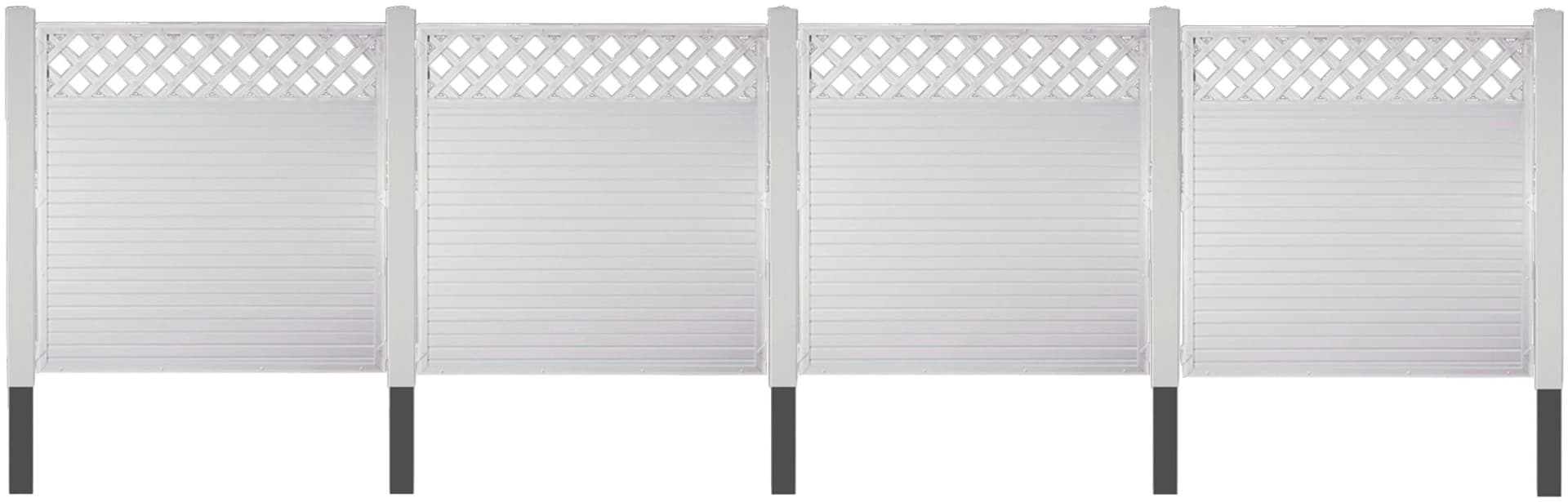 TETZNER & JENTZSCH LANGLEY 2 Sichtschutzelement Weiß PVC-Kunststoffzaun
