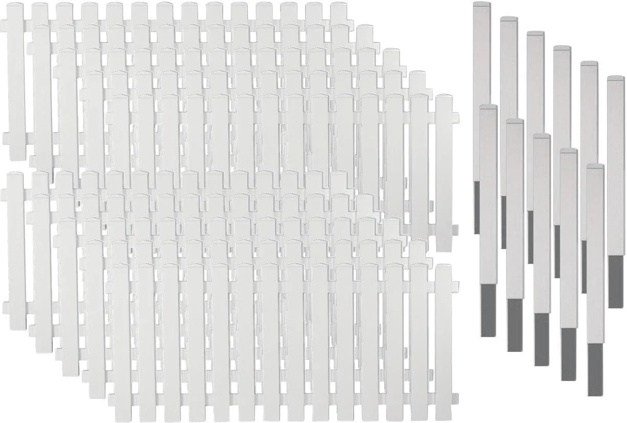 Gartenzaun TETZNER & JENTZCH Lexington 8 Weiß PVC 80 cm