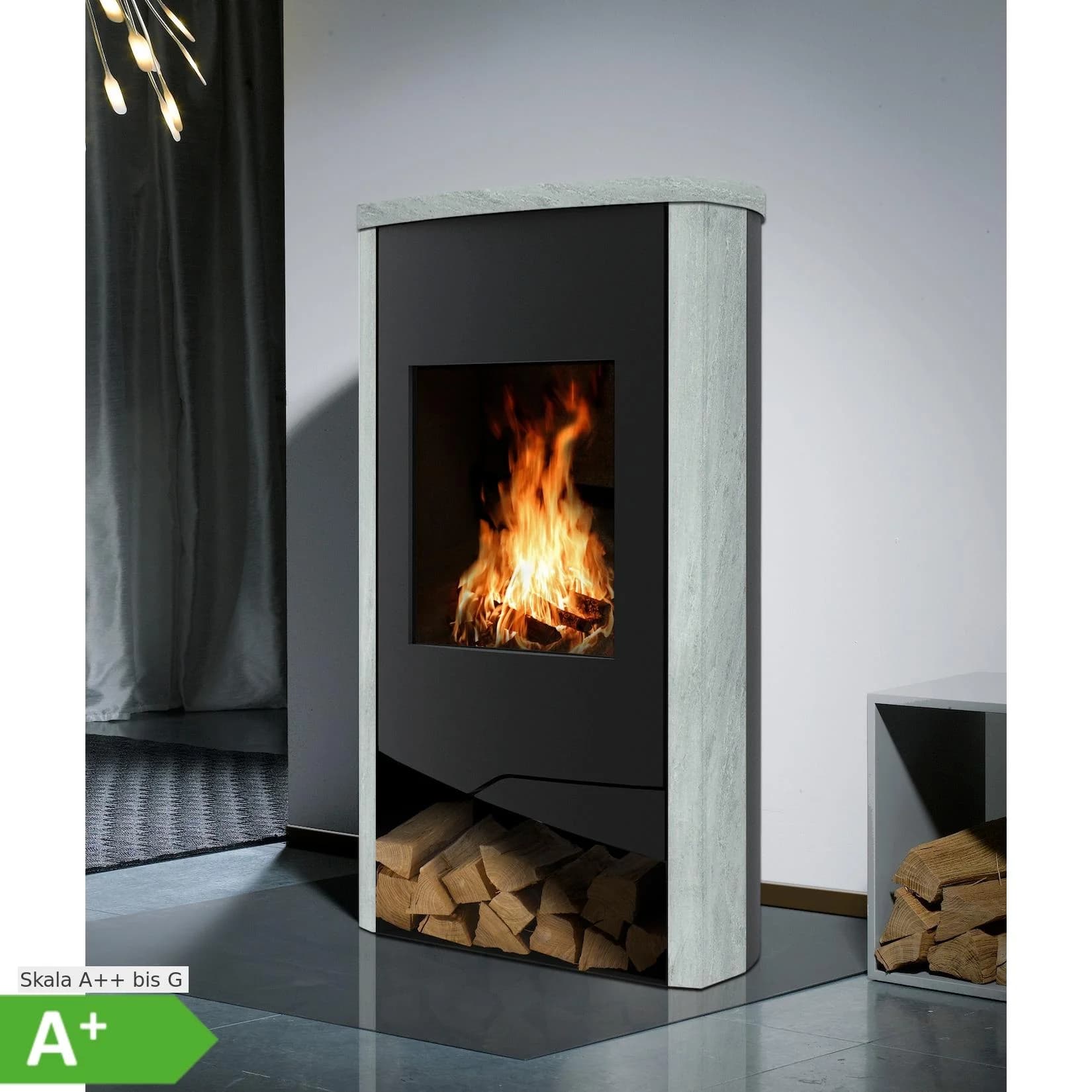 Wamsler Kaminofen N-Line Nevada Naturstein Serpentino 5 kW
