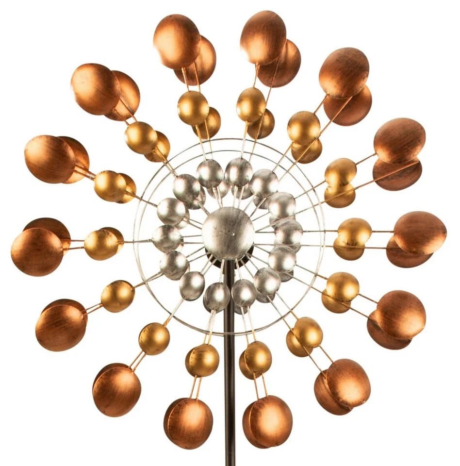 XiRRiX Deko-Windrad Garten Metall Gold/Silber - Bild 2