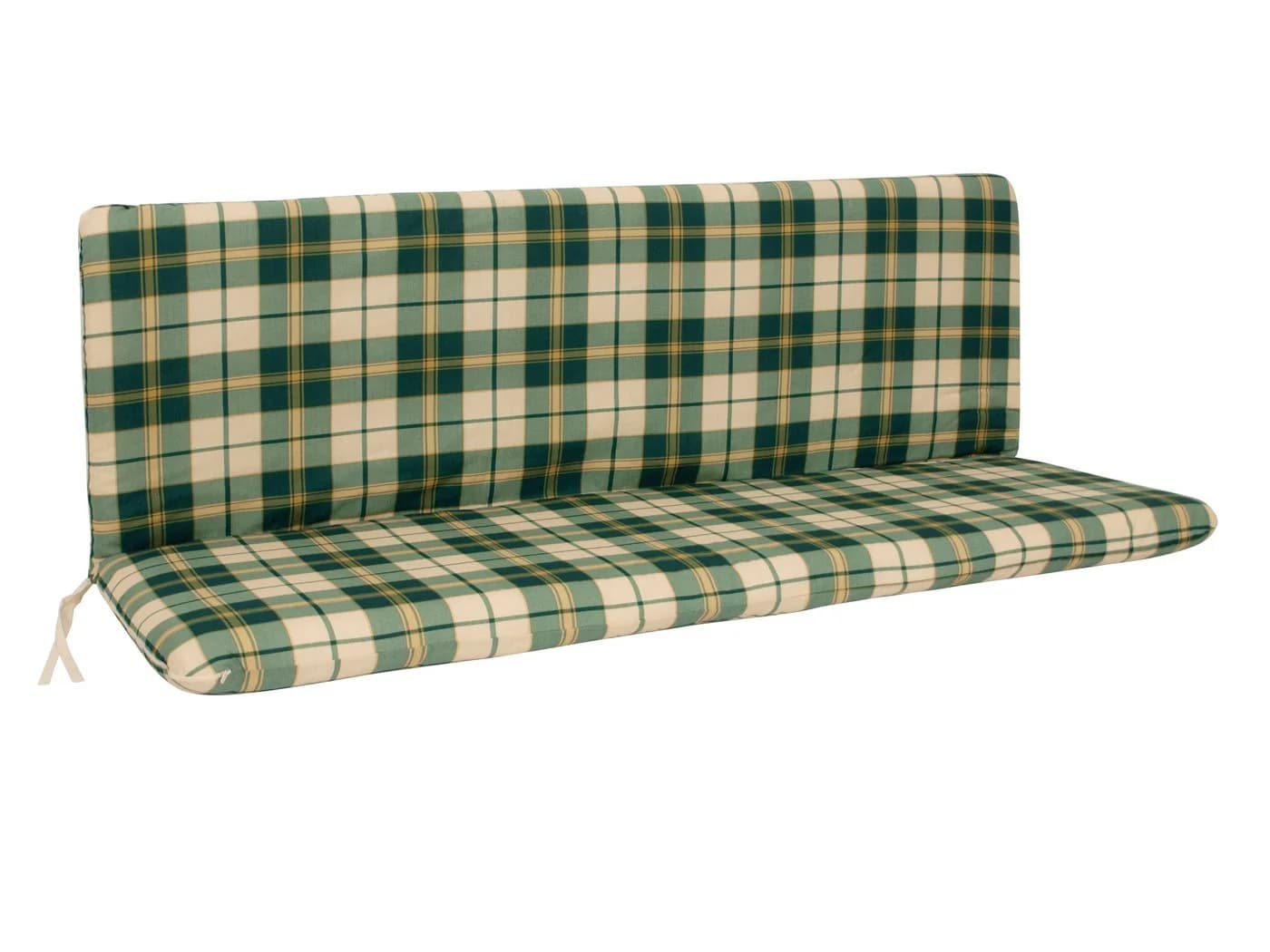 DEGAMO Bankauflage BOSTON 3-Sitzer Grün/Beige Kariert - Bild 3
