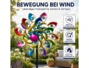 formano Gartenfigur Buntes Windrad Metall Windspiel Windmühle 109 cm Bild 5