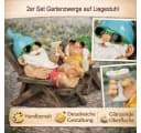 Formano Gartenzwerg 2er Set Liegestuhl 26cm Kunststein Bild 4