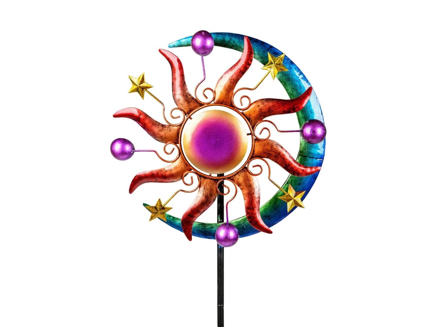 formano Deko-Windrad Bunt Metall Garten Windspiel