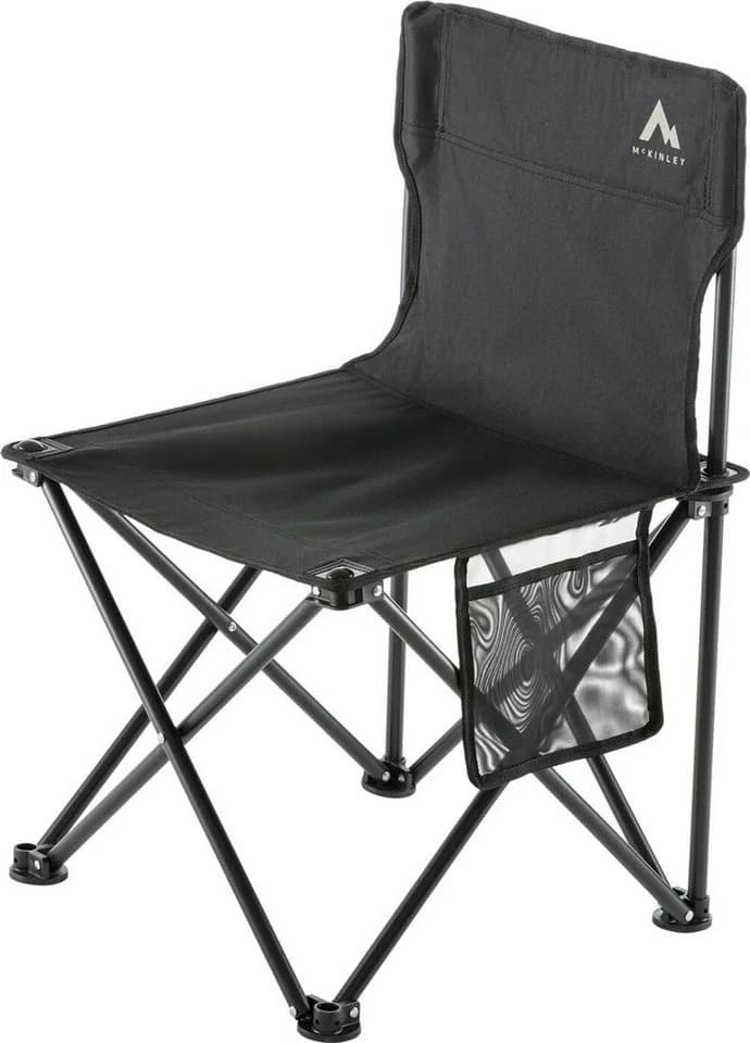 McKINLEY Faltstuhl Campingstuhl Aluminium Oxford Polyester Schwarz