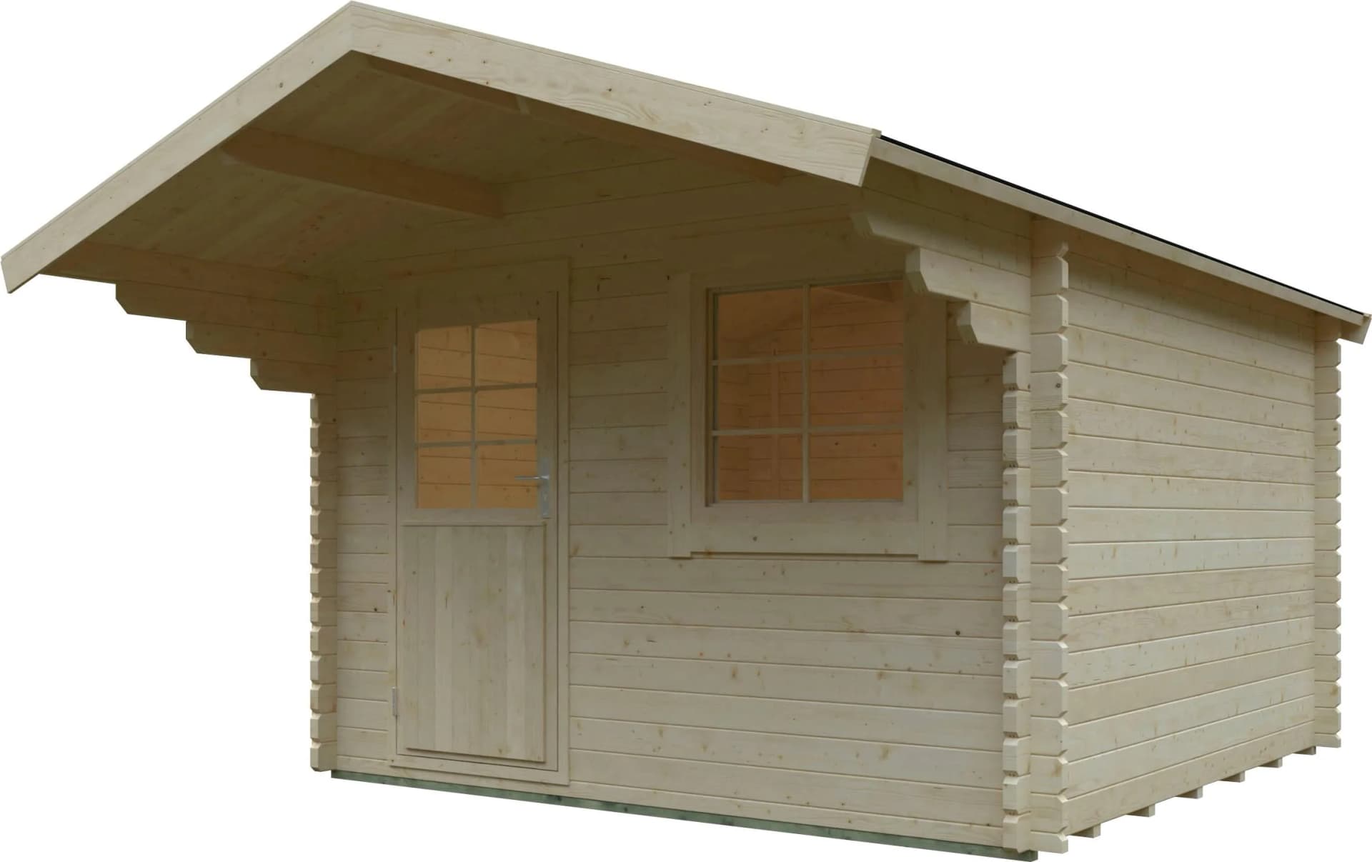 Gartenhaus aus Holzwerkstoff und Fichte