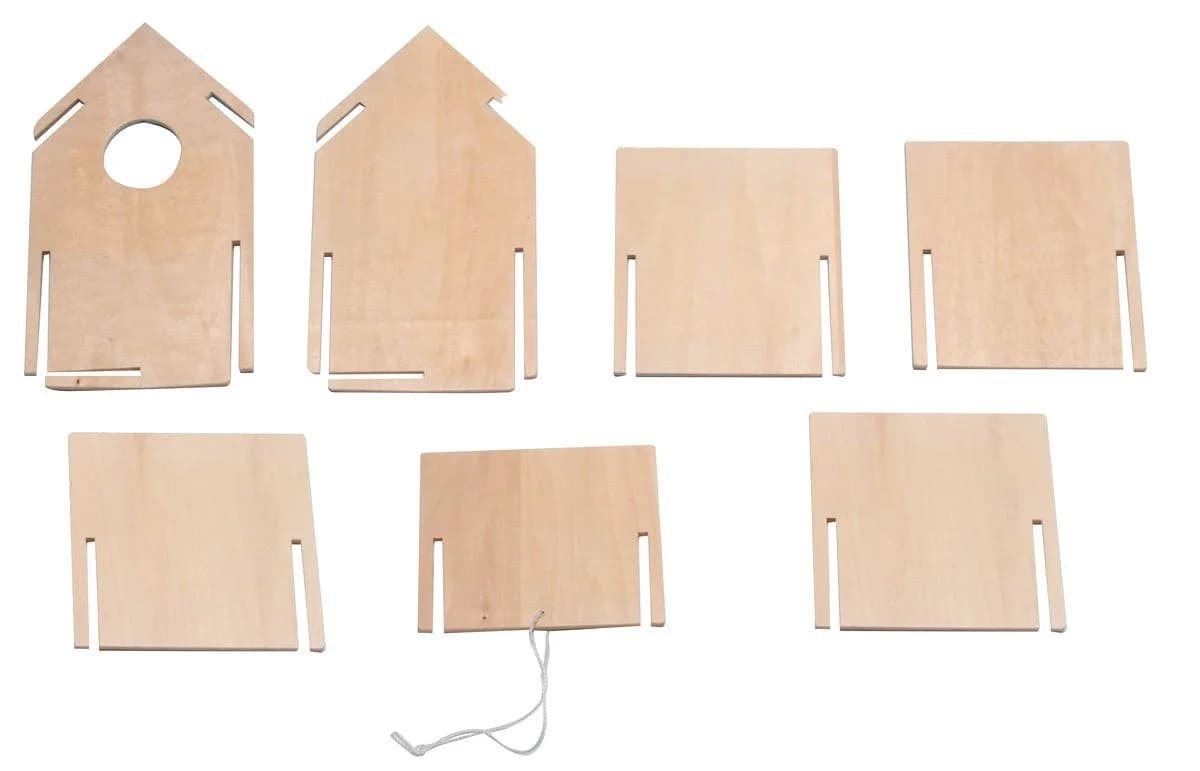 AVANTGARDE Vogelhaus, Set 12 Schichtholz