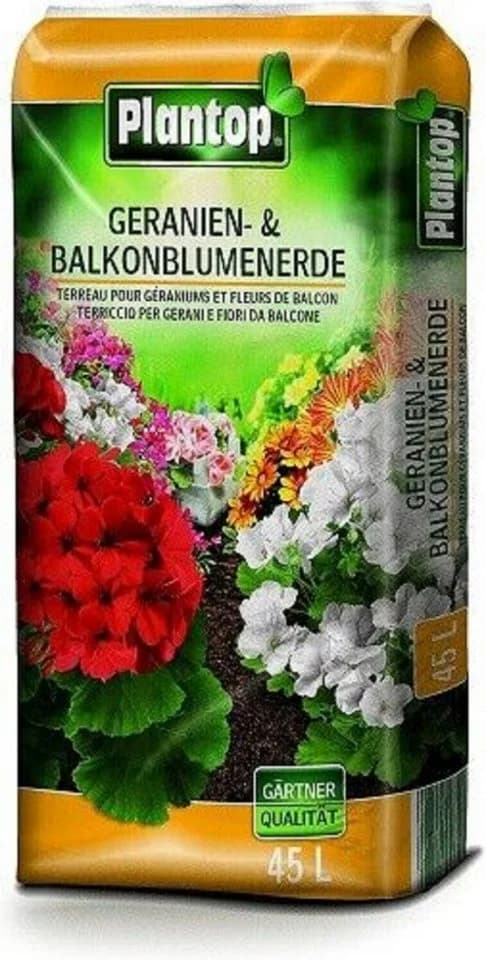 Plantop Geranien- und Balkonblumenerde 45l