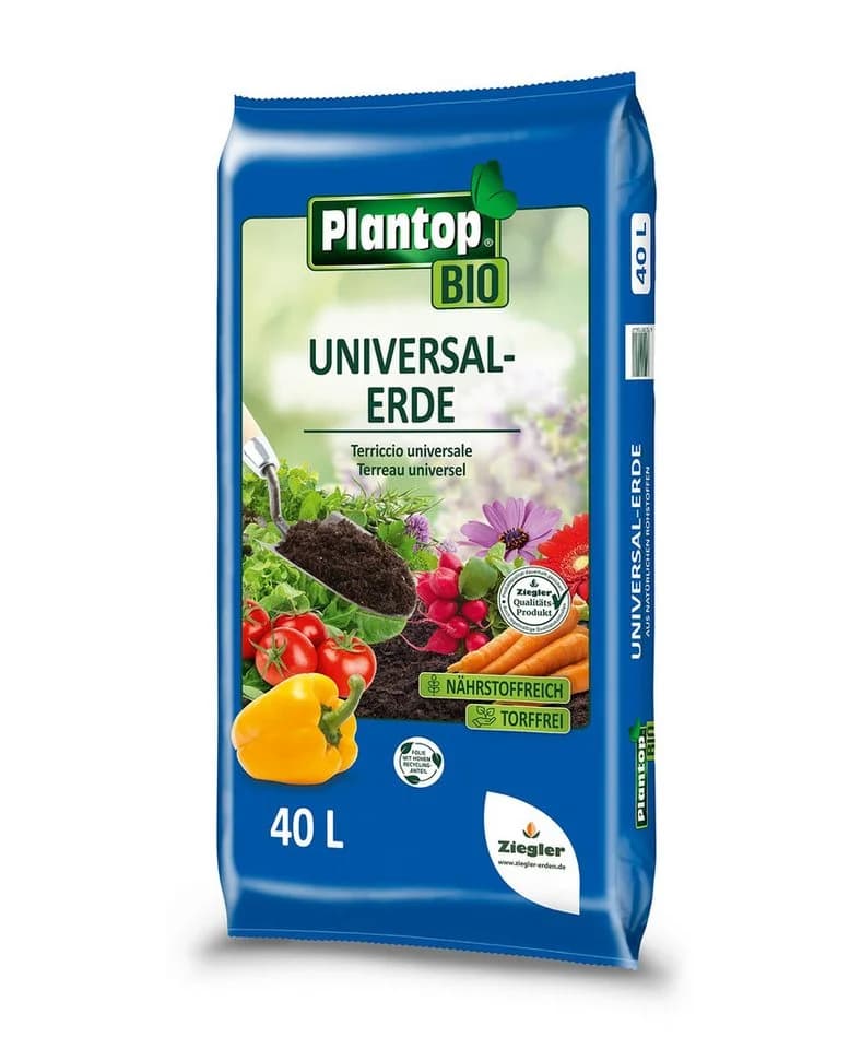 Ziegler Erdenwerk Blumenerde Plantop Bio Universal-Erde torffrei 40 Liter