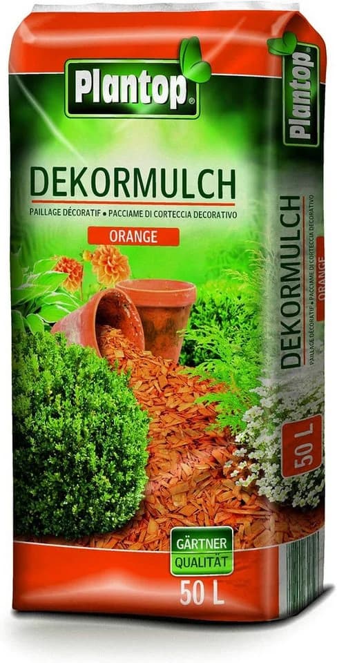 Plantop Rindenmulch Dekor Mulch Orange 50l - Bild 2