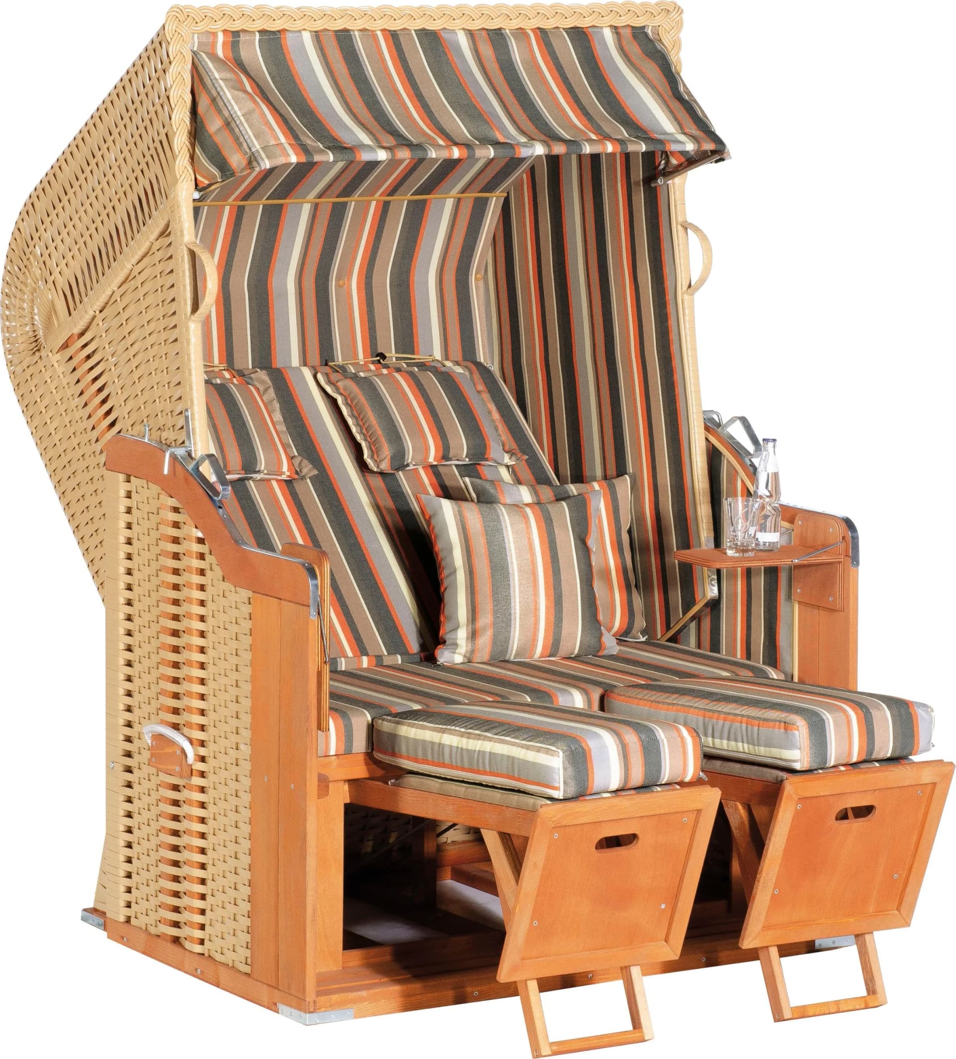 Strandkorb SUNNYSMART Rustikal 250 Plus 2-Sitzer Beige