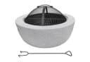 IC Gardenworld Feuerschale 2-in-1 mit Grillfunktion Grau Granit-Optik Bild 1