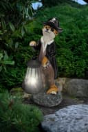 IC Gardenstyle LED Dekofigur Erdmännchen Solar-Leuchte Kunststein Bild 1