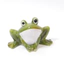 B&S Frosch Dekofigur Garten Keramik Grün Grau Bild 2