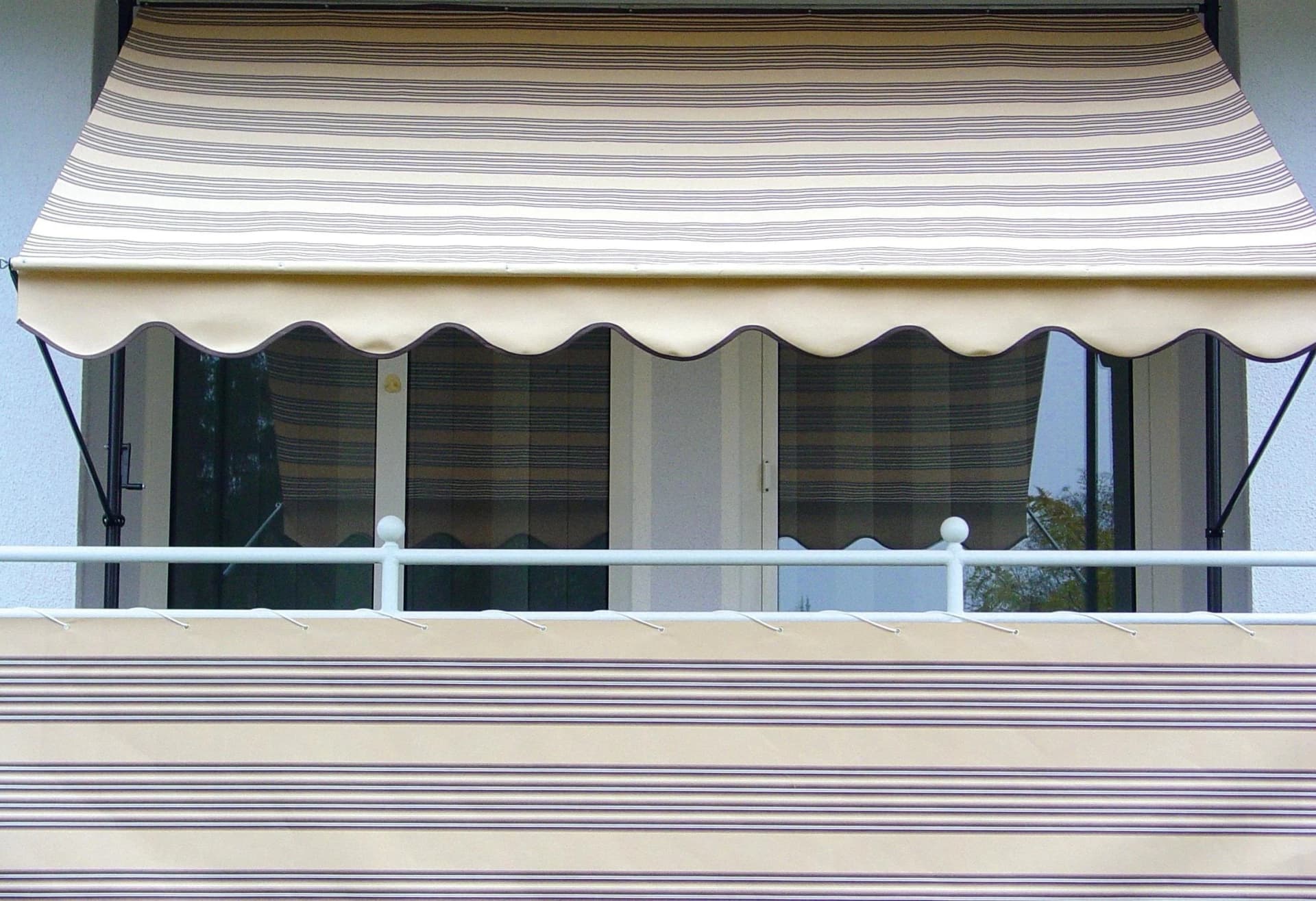 Angerer Klemmmarkise Beige/Braun Polyacryl Kurbel
