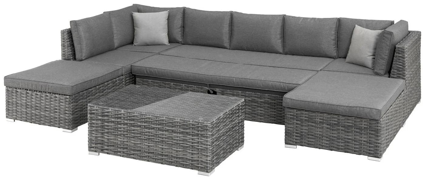 Gartenlounge-Set KONIFERA "New York" Polyrattan 10 Personen