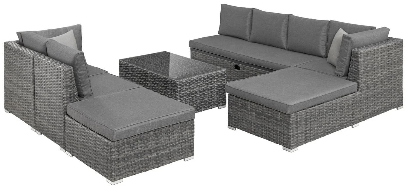 Gartenlounge-Set KONIFERA "New York" Polyrattan 10 Personen - Bild 3