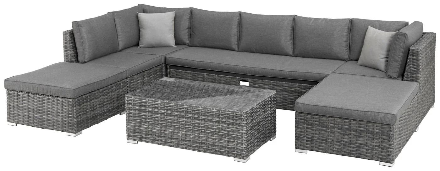 Gartenlounge-Set KONIFERA "New York" Polyrattan 10 Personen - Bild 4