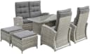 Moderne Garten-Essgruppe aus Polyrattan und Aluminium Bild 4