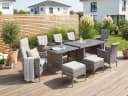 KONIFERA Garten-Essgruppe Parla 21-tlg. Brau Grau Polyrattan Bild 2