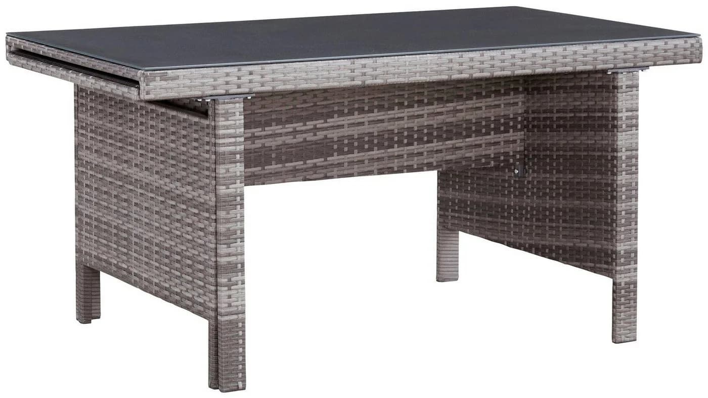 KONIFERA Garten-Essgruppe Parla 21-tlg. Brau Grau Polyrattan - Bild 4
