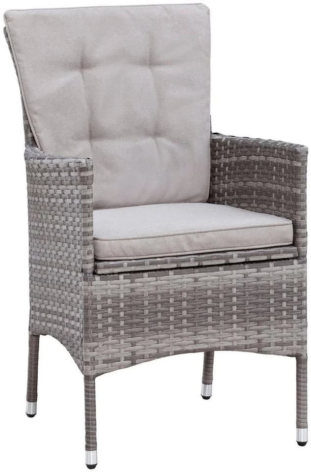 KONIFERA Garten-Essgruppe Parla 21-tlg. Brau Grau Polyrattan - Bild 5