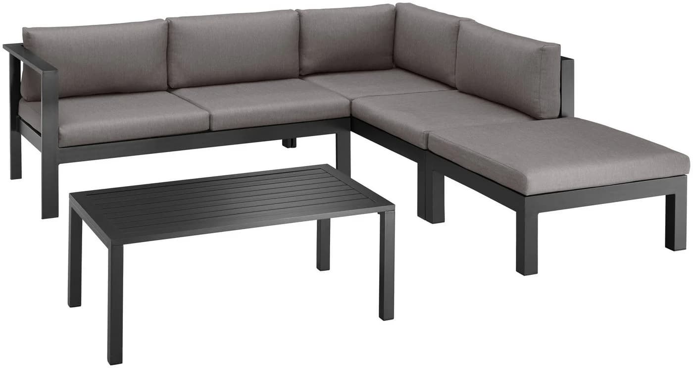 KONIFERA Gartenlounge-Set Dubai Anthrazit Aluminium 5-tlg.
