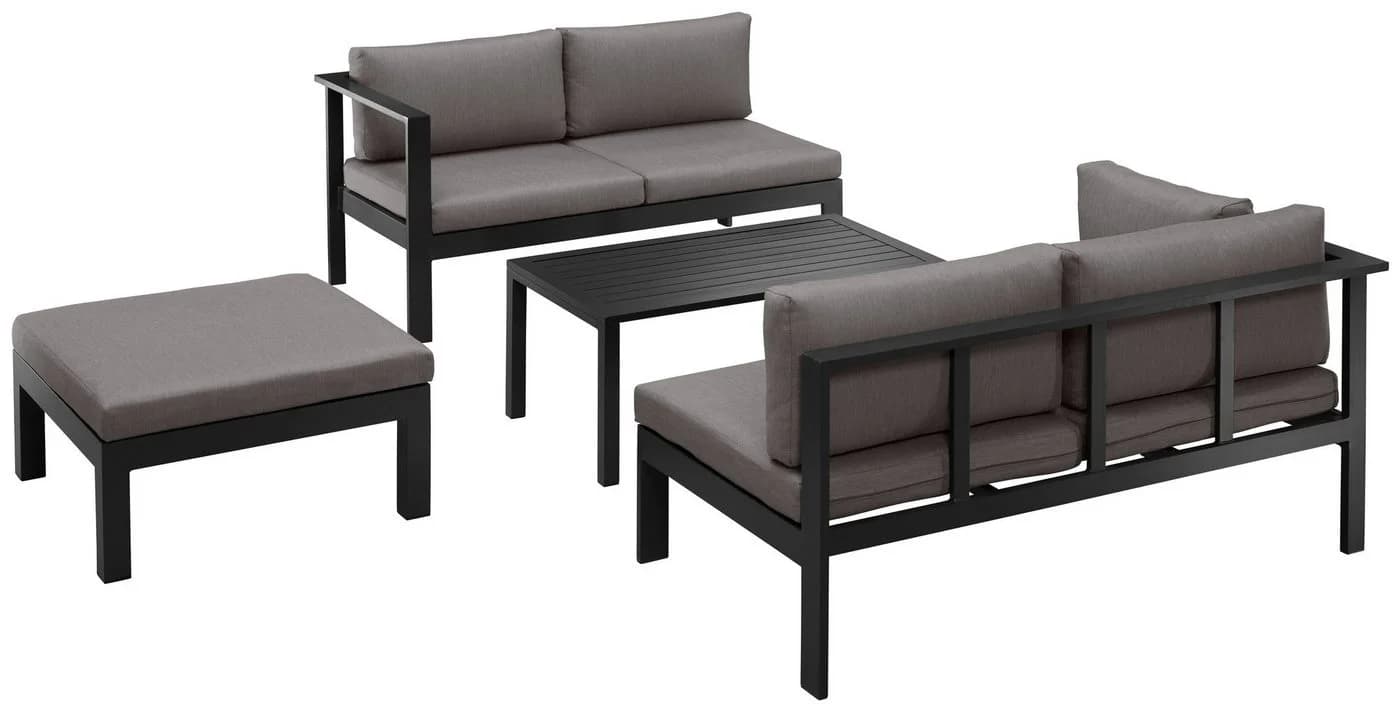 KONIFERA Gartenlounge-Set Dubai Anthrazit Aluminium 5-tlg. - Bild 3