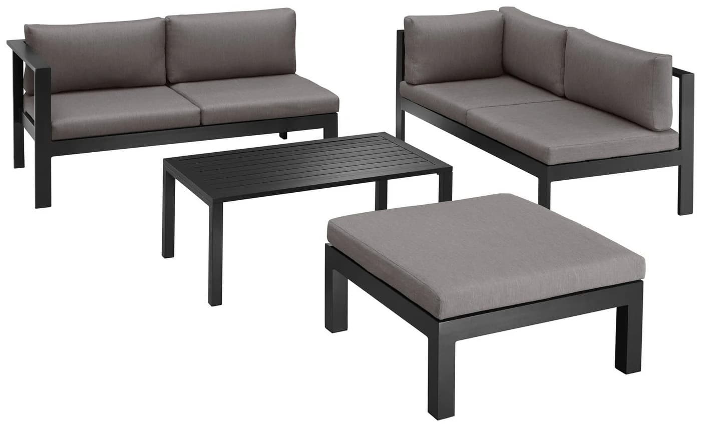 KONIFERA Gartenlounge-Set Dubai Anthrazit Aluminium 5-tlg. - Bild 4