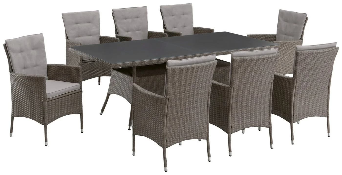 Garten-Essgruppe KONIFERA Mailand Polyrattan UV-beständig
