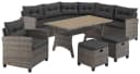 KONIFERA Gartenlounge-Set Keros Premium 8-tlg. Grau/Braun Polyrattan Bild 1