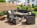 KONIFERA Gartenlounge-Set Keros Premium 8-tlg. Grau/Braun Polyrattan Bild 2