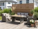 KONIFERA Gartenlounge-Set Siros 12-tlg. Polyrattan Braun/Beige Bild 2