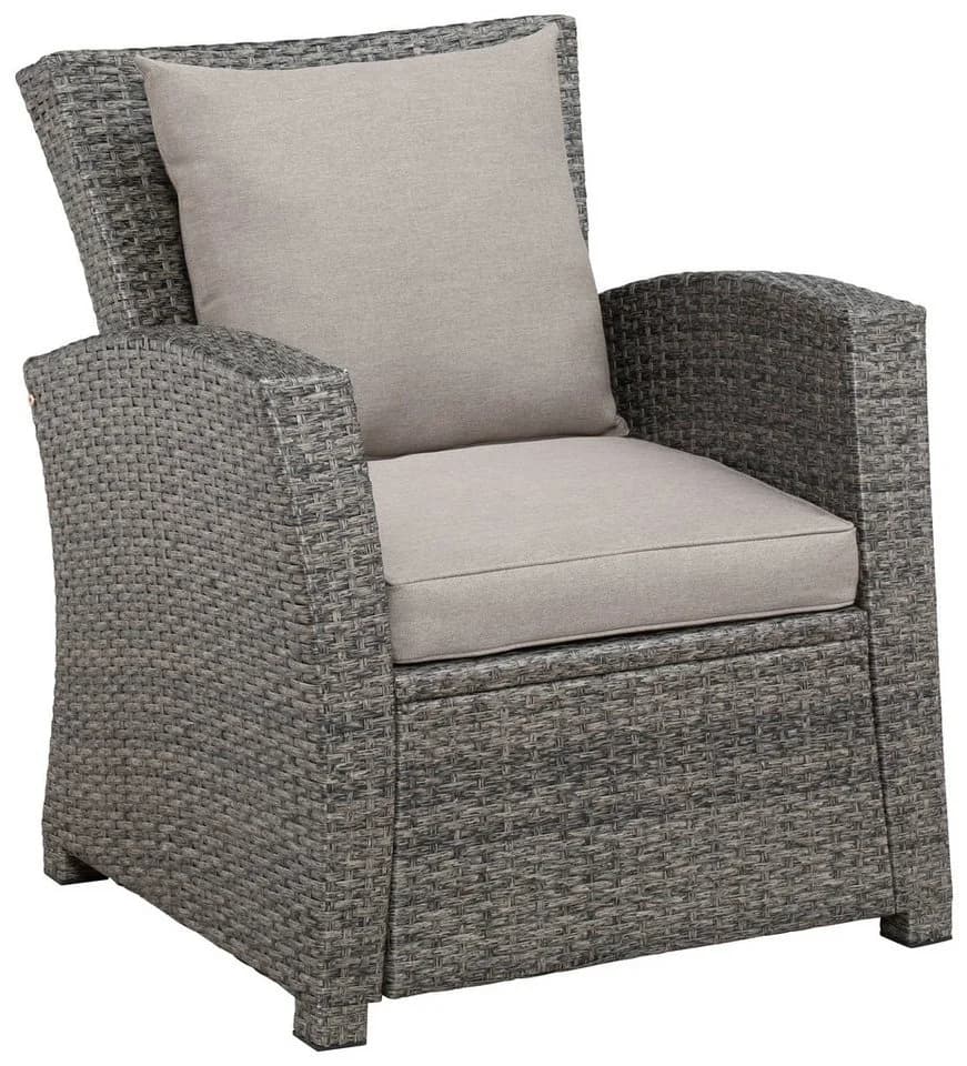 KONIFERA Gartenlounge-Set Siros 12-tlg. Polyrattan Braun/Beige - Bild 5