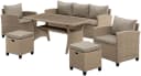 KONIFERA Gartenlounge-Set Amsterdam 16-tlg. Beige Polyrattan Bild 1