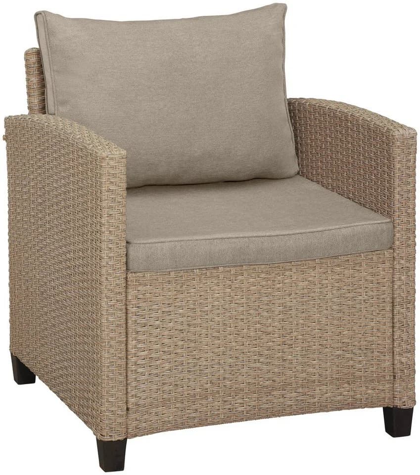 KONIFERA Gartenlounge-Set Amsterdam 16-tlg. Beige Polyrattan - Bild 5