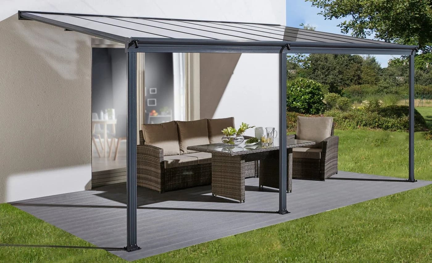 KONIFERA Terrassendach Doppelstegplatten Anthrazit - Bild 2