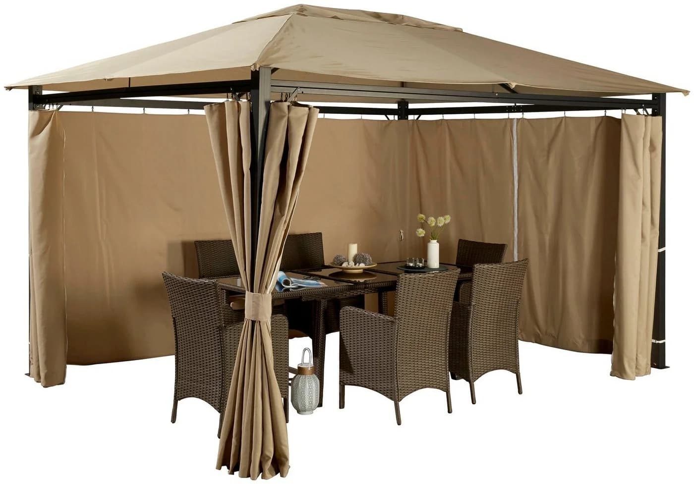 KONIFERA Pavillonseitenteil Elba sandbeige Polyester - Bild 3