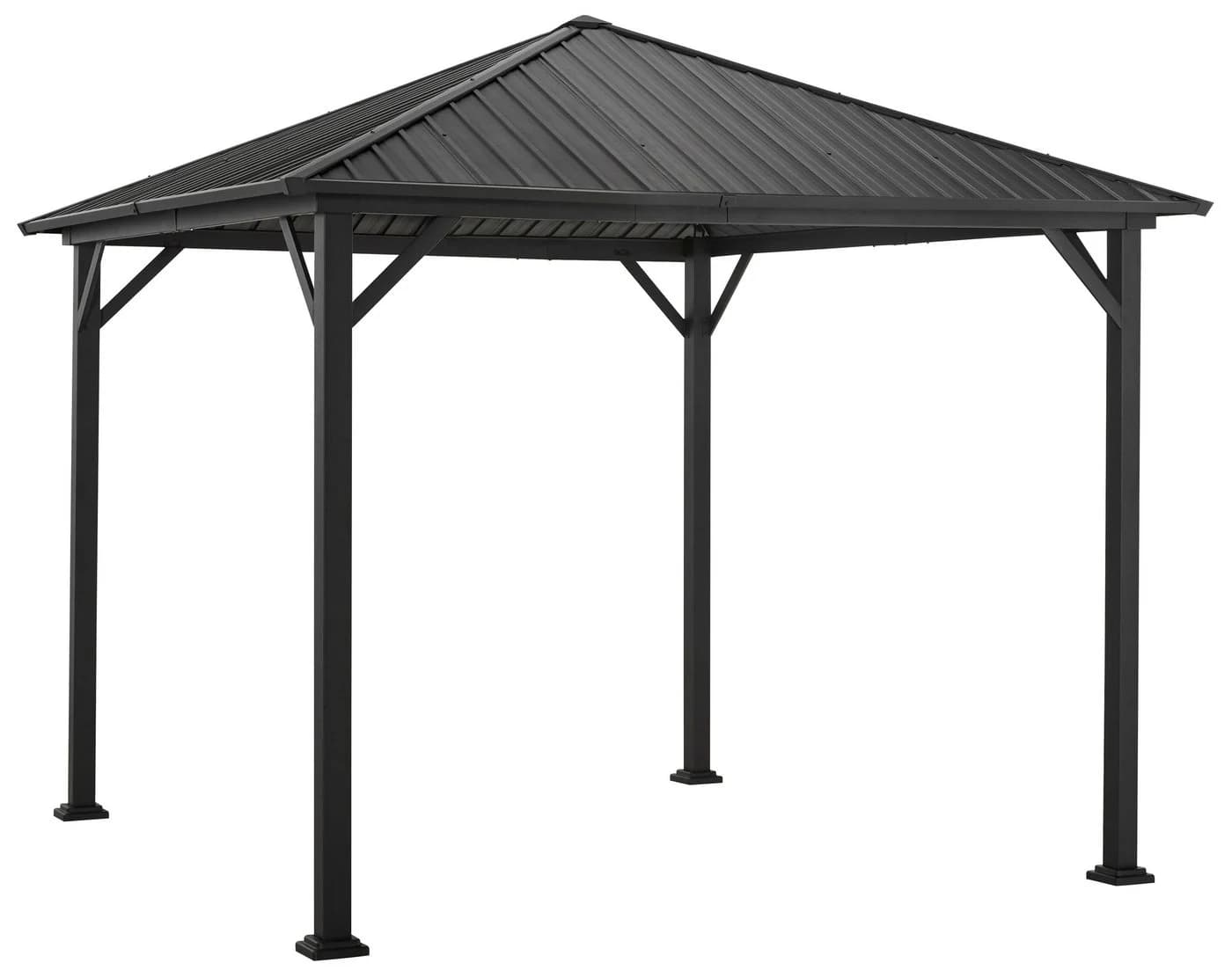 Pavillon Konifera Samos Grau Stahlgestell