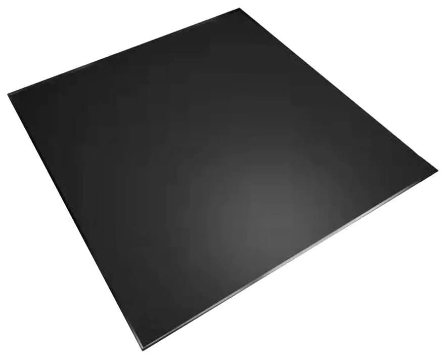 Hanseatic Bodenschutzplatte Glas Schwarz 110x110 cm