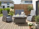 Konifera Gartenlounge-Set Vigo Grau Poly Rattan mit verstellbarer Lehne Bild 2