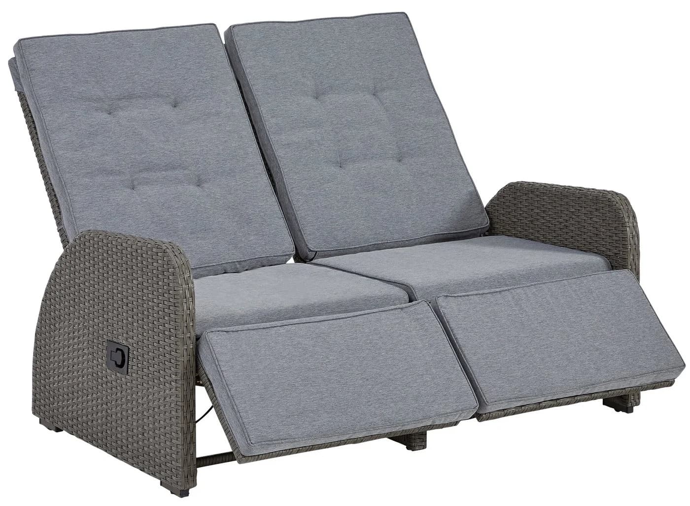 Konifera Gartenlounge-Set Vigo Grau Poly Rattan mit verstellbarer Lehne - Bild 5