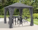 KONIFERA Pavillon Athen Blätter-Optik Schwarz mit 4 Seitenteilen Bild 1